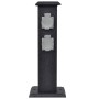 Columna negra con enchufes para el jardín de vidaXL, Enchufes de pared - Ref: Foro24-41233, Precio: 43,78 €, Descuento: %