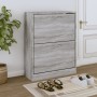 Mueble zapatero madera contrachapada gris Sonoma 63x24x81 cm de , Zapateros y organizadores de calzado - Ref: Foro24-342562, ...