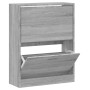 Schuhschrank aus grauem Sonoma-Sperrholz, 63 x 24 x 81 cm von , Schuhregale und Schuhorganisatoren - Ref: Foro24-342562, Prei...