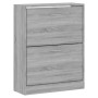 Schuhschrank aus grauem Sonoma-Sperrholz, 63 x 24 x 81 cm von , Schuhregale und Schuhorganisatoren - Ref: Foro24-342562, Prei...