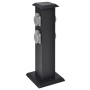 Columna negra con enchufes para el jardín de vidaXL, Enchufes de pared - Ref: Foro24-41233, Precio: 43,78 €, Descuento: %