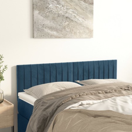 Headboards 2 units dark blue velvet 72x5x78/88 cm by , Headboards and footboards - Ref: Foro24-346254, Price: 62,57 €, Discou...