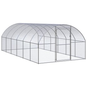 Galvanized steel outdoor chicken coop 3x6x2 m by , Cages and habitats for small animals - Ref: Foro24-3095465, Price: 344,27 ...