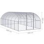 Gallinero de exterior de acero galvanizado 3x6x2 m de , Jaulas y habitáculos para animales pequeños - Ref: Foro24-3095465, Pr...