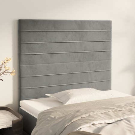 Headboards 2 units of light gray velvet 80x5x78/88 cm by , Headboards and footboards - Ref: Foro24-3116502, Price: 62,52 €, D...