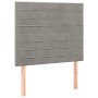 Headboards 2 units of light gray velvet 80x5x78/88 cm by , Headboards and footboards - Ref: Foro24-3116502, Price: 62,99 €, D...