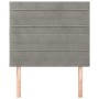 Headboards 2 units of light gray velvet 80x5x78/88 cm by , Headboards and footboards - Ref: Foro24-3116502, Price: 62,99 €, D...