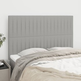 Headboards 4 units light gray fabric 72x5x78/88 cm by , Headboards and footboards - Ref: Foro24-3116568, Price: 110,55 €, Dis...