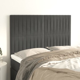 Headboards 4 units dark gray velvet 72x5x78/88 cm by , Headboards and footboards - Ref: Foro24-3116619, Price: 111,99 €, Disc...