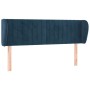 Dark blue velvet headboard 147x23x78/88 cm by , Headboards and footboards - Ref: Foro24-3117434, Price: 67,99 €, Discount: %