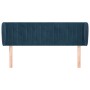 Dark blue velvet headboard 147x23x78/88 cm by , Headboards and footboards - Ref: Foro24-3117434, Price: 67,99 €, Discount: %