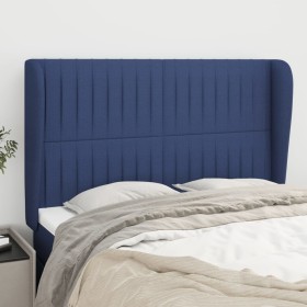 Headboard with blue fabric ears 147x23x118/128 cm by , Headboards and footboards - Ref: Foro24-3118198, Price: 125,79 €, Disc...