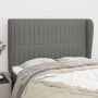 Headboard with dark gray fabric ears 147x23x118/128 cm by , Headboards and footboards - Ref: Foro24-3118193, Price: 123,76 €,...