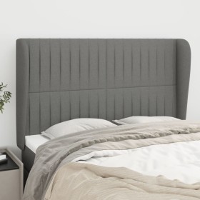 Headboard with dark gray fabric ears 147x23x118/128 cm by , Headboards and footboards - Ref: Foro24-3118193, Price: 123,90 €,...