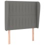 Headboard with dark gray fabric ears 103x23x118/128 cm by , Headboards and footboards - Ref: Foro24-3118185, Price: 79,99 €, ...