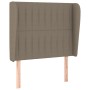 Headboard with ears in taupe gray fabric 83x23x118/128 cm by , Headboards and footboards - Ref: Foro24-3118172, Price: 75,95 ...