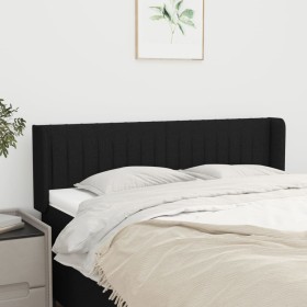 Black fabric headboard 147x16x78/88 cm by , Headboards and footboards - Ref: Foro24-3119006, Price: 64,99 €, Discount: %