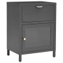 Anthracite gray steel and glass bedside table 40x30x54.5 cm by vidaXL, Nightstands - Ref: Foro24-336054, Price: 88,56 €, Disc...