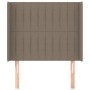 Headboard with ears in taupe gray fabric 83x16x118/128 cm by , Headboards and footboards - Ref: Foro24-3119796, Price: 71,86 ...