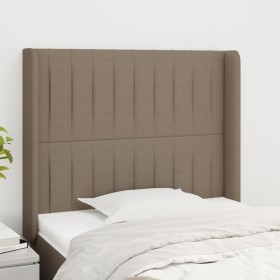 Cabecero con orejas de tela gris taupe 103x16x118/128 cm de , Cabeceros y pies de cama - Ref: Foro24-3119812, Precio: 76,00 €...