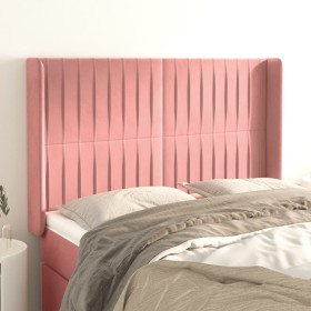 Headboard with pink velvet ears 147x16x118/128 cm by , Headboards and footboards - Ref: Foro24-3119871, Price: 120,99 €, Disc...