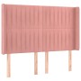 Headboard with pink velvet ears 147x16x118/128 cm by , Headboards and footboards - Ref: Foro24-3119871, Price: 120,67 €, Disc...