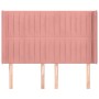 Headboard with pink velvet ears 147x16x118/128 cm by , Headboards and footboards - Ref: Foro24-3119871, Price: 120,67 €, Disc...