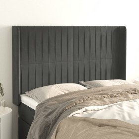 Headboard with dark gray velvet ears 147x16x118/128 cm by , Headboards and footboards - Ref: Foro24-3119867, Price: 119,99 €,...