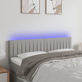 Cabecero con LED de tela gris claro 144x5x78/88 cm de , Cabeceros y pies de cama - Ref: Foro24-3121848, Precio: 63,20 €, Desc...