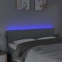 Hellgraues Stoffkopfteil mit LED 144x5x78/88 cm von , Kopf- und Fußteile - Ref: Foro24-3121848, Preis: 63,20 €, Rabatt: %