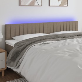 Cabecero con LED de tela gris taupe 200x5x78/88 cm de , Cabeceros y pies de cama - Ref: Foro24-3121876, Precio: 73,99 €, Desc...