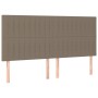 Cabecero con luces LED tela gris taupe 200x5x118/128 cm de , Cabeceros y pies de cama - Ref: Foro24-3122688, Precio: 136,29 €...