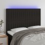 Kopfteil mit LED-Beleuchtung, schwarzer Stoff, 144 x 5 x 118/128 cm von , Kopf- und Fußteile - Ref: Foro24-3122662, Preis: 11...