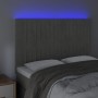 Headboard with LED lights light gray velvet 144x5x118/128 cm by , Headboards and footboards - Ref: Foro24-3122710, Price: 118...