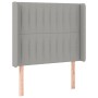 Light gray fabric headboard with LED 103x16x118/128 cm by , Headboards and footboards - Ref: Foro24-3124276, Price: 84,34 €, ...