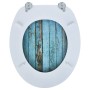 Toilet seat with MDF lid, old wood design. by vidaXL, Toilet and bidet seats - Ref: Foro24-141479, Price: 41,12 €, Discount: %