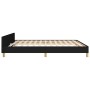 Estructura de cama con cabecero de tela negro 160x200 cm de , Camas y somieres - Ref: Foro24-3125148, Precio: 228,99 €, Descu...