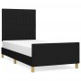 Estructura de cama con cabecero de tela negro 100x200 cm de , Camas y somieres - Ref: Foro24-3125197, Precio: 136,13 €, Descu...