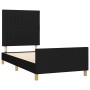 Bed frame with black fabric headboard 100x200 cm by , Beds and slatted bases - Ref: Foro24-3125197, Price: 136,13 €, Discount: %