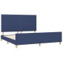 Estructura de cama con cabecero de tela azul 180x200 cm de , Camas y somieres - Ref: Foro24-3125160, Precio: 243,86 €, Descue...