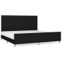 Estructura de cama con cabecero de tela negro 200x200 cm de , Camas y somieres - Ref: Foro24-3125245, Precio: 222,99 €, Descu...