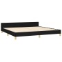 Estructura de cama con cabecero de tela negro 200x200 cm de , Camas y somieres - Ref: Foro24-3125245, Precio: 222,99 €, Descu...