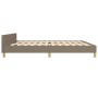 Bed frame with headboard in taupe gray fabric 200x200 cm by , Beds and slatted bases - Ref: Foro24-3125247, Price: 269,26 €, ...