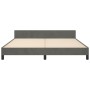 Bed frame with dark gray velvet headboard 160x200 cm by , Beds and slatted bases - Ref: Foro24-3125825, Price: 237,10 €, Disc...