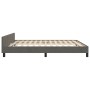 Bed frame with dark gray velvet headboard 160x200 cm by , Beds and slatted bases - Ref: Foro24-3125825, Price: 237,10 €, Disc...