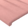 Pink velvet bed frame with headboard 140x190 cm by , Beds and slatted bases - Ref: Foro24-3125878, Price: 238,01 €, Discount: %