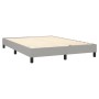 Box spring bed with light gray fabric mattress 140x200 cm by , Beds and slatted bases - Ref: Foro24-3126405, Price: 439,87 €,...