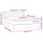 Box spring bed with black fabric mattress 140x200 cm by , Beds and slatted bases - Ref: Foro24-3126407, Price: 451,58 €, Disc...