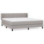 Box spring bed with light gray fabric mattress 160x200 cm by , Beds and slatted bases - Ref: Foro24-3126413, Price: 507,56 €,...