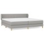 Box spring bed with light gray fabric mattress 200x200 cm by , Beds and slatted bases - Ref: Foro24-3126989, Price: 560,76 €,...